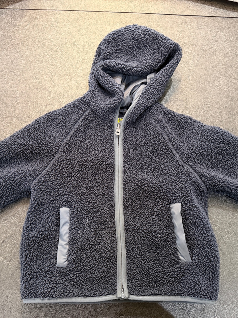 Zara Kids Dark Gray Sherpa Hoodie Jacket